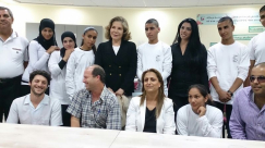  زوجة وزير الخارجية الأمريكي في زيارة لمدرسة العلوم والهندسة "اورط" اللد